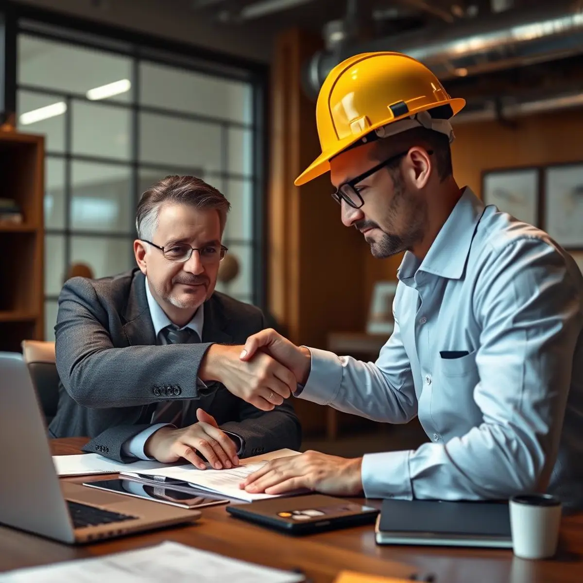 Contractors Choice Agency insurance professionals reviewing fireproofing contractor coverage